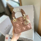 Deep Pink Casual Simplicity Solid Metal Accessories Decoration Bags