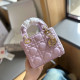 Purple Casual Simplicity Solid Metal Accessories Decoration Bags