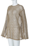 White Sexy Solid See-through Swimwears Cover Up