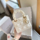 White Casual Simplicity Solid Metal Accessories Decoration Bags