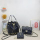 Black Casual Street Letter Patchwork Chains Bags