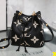 Black Daily Letter Patchwork Bags