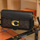 Black Brown Casual Daily Letter Patchwork Zipper Bags