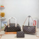 Brown Casual Street Letter Patchwork Zipper Bags