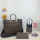 Brown Casual Street Geometric Patchwork Zipper Bags