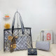 Blue Casual Letter Patchwork Bags