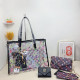 Purple Casual Street Letter Patchwork Chains Bags