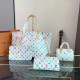 White Casual Street Letter Patchwork Contrast Bags
