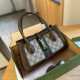 Brown Casual Vintage Letter Patchwork Bags