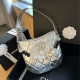 Silver Celebrities Elegant Letter Patchwork Beaded Bags
