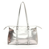 Red Daily Solid Patchwork Zipper Bags