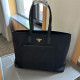 Black Casual Daily Letter Patchwork Pocket Bags