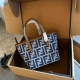 Deep Blue Casual Daily Letter Patchwork Zipper Bags