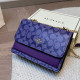 Purple Casual Vintage Letter Patchwork Contrast Bags