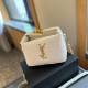 White Casual Daily Letter Patchwork Metal Accessories Decoration Zipper Bags