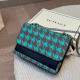 Blue Sweet Daily Letter Patchwork Contrast Bags