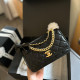 Black Casual Simplicity Letter Chains Bags