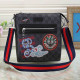 Dark Gray Daily Print Patchwork Zipper Bags