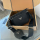 Black Casual Street Letter Patchwork Zipper Bags