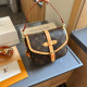 Brown Casual Street Plaid Patchwork Contrast Bags
