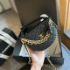 Black Elegant Simplicity Letter Patchwork Chains Bags
