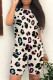 Rainbow Color Casual Leopard Patchwork O Neck Short Sleeve Two Pieces