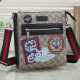 Brown Daily Print Patchwork Zipper Bags