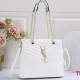 White Daily Letter Patchwork Bags