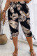 Apricot Casual Print Bandage Patchwork Plus Size