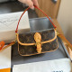 Brown Casual Vintage Letter Patchwork Contrast Bags