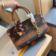 Red-brown Casual Street Letter Metal Accessories Decoration Contrast Zipper Bags