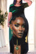 Black Casual Print Basic V Neck Long Dress Dresses