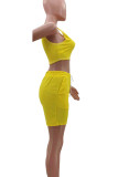 Red Casual Sportswear Letter Print Draw String Pocket U Neck Sleeveless Two Pieces