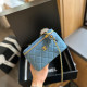 Blue Casual Daily Letter Zipper Bags