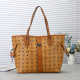 Yellow Brown Daily Letter Zipper Bags