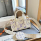 Purple Casual Letter Patchwork Contrast Bags