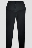 Blue Casual Sportswear Solid Color Patchwork