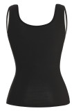 Black Sportswear Solid Color Patchwork