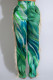 Green Street Print Buttons Zipper Patchwork Tassel Loose High Waist Wide Leg Full Print Bottoms