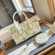 Green Casual Letter Patchwork Contrast Bags