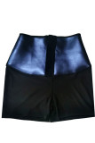 Blue Casual Sportswear Solid Color Patchwork
