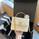 White Casual Daily Solid Color Metal Accessories Trim Chains Patchwork Bags
