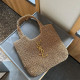 Light Brown Casual Daily Letter Irregular Weave Bags