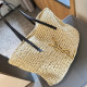 Light Khaki Casual Street Letter Weave Bags
