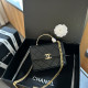 Black Casual Daily Solid Color Metal Accessories Trim Chains Bags