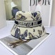 Blue Black Casual Street Floral Print Letter Patchwork Hat