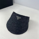 Black Casual Daily Letter Weave Hat