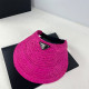Rose Red Casual Daily Letter Weave Hat