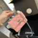 Pink Casual Daily Letter Chains Patchwork Bags
