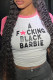 Powder White Casual Print Patchwork O Neck T-Shirts